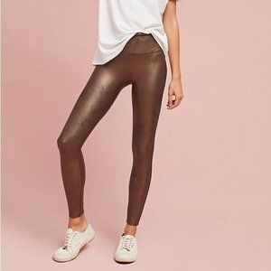 SPANX Shiny Brown Leggings